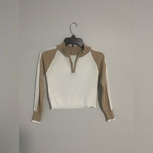 Over the head half zip sweater